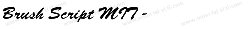 Brush Script MIT 常规斜体字体转换